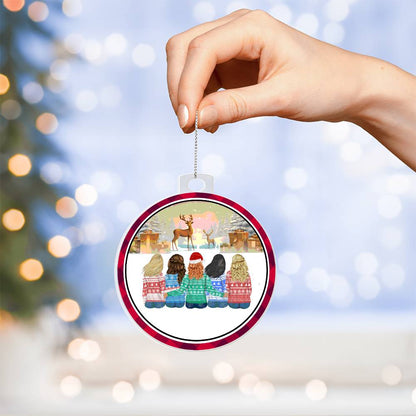 Acrylic, Christmas, Ornament, Girls, Gifts, & Reindeers - YERTIZZ.COM