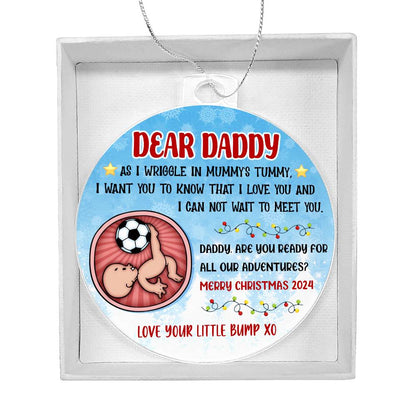 Personalized From The Bump Circle Christmas Ornament Circle Ornament