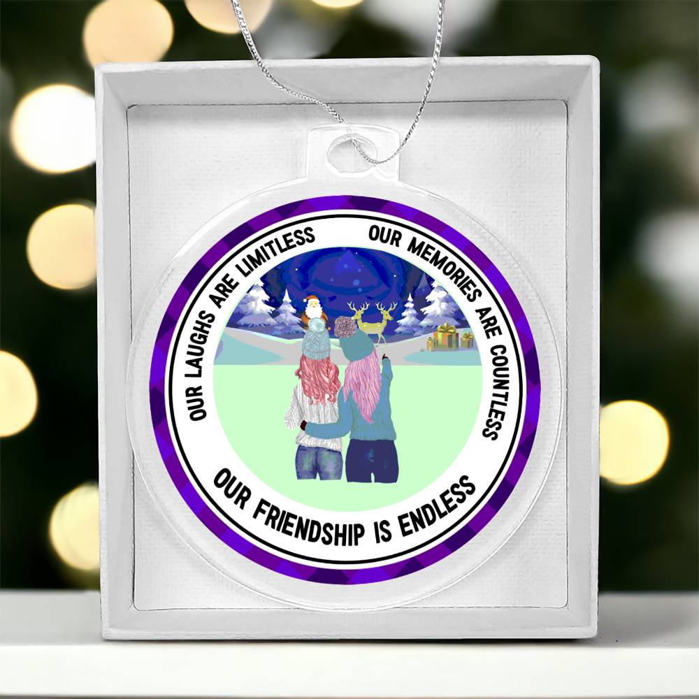 Acrylic Christmas Ornament, Our Memories Are Countless - YERTIZZ.COM
