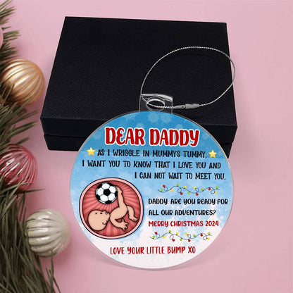 Personalized From The Bump Circle Christmas Ornament Circle Ornament