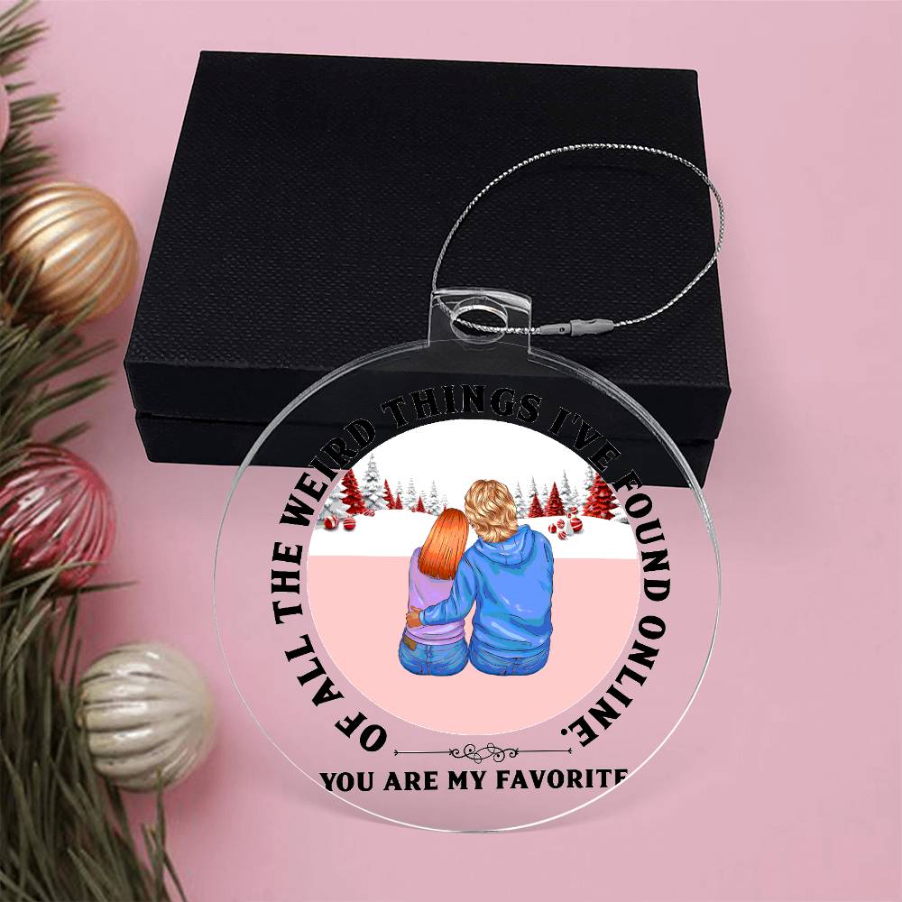 Acrylic Christmas Ornament, Found You Online - YERTIZZ.COM