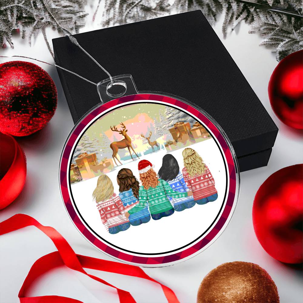 Acrylic, Christmas, Ornament, Girls, Gifts, & Reindeers - YERTIZZ.COM