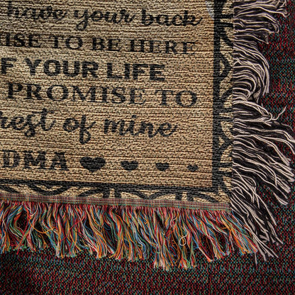 Heirloom Woven Blanket, To My Beautiful Granddaughter, Never Forget - YERTIZZ.COM