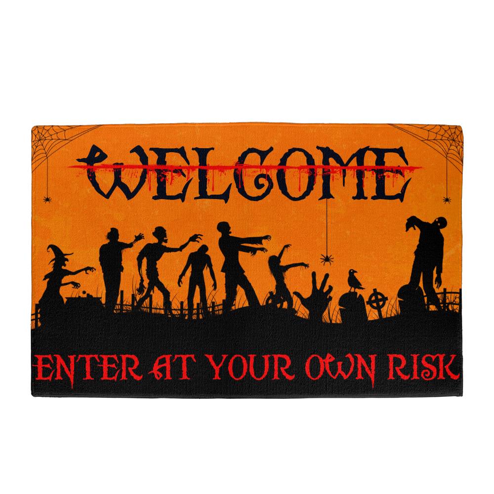 Spooktacular Entrance Halloween Door Mat-Enter at Your Own Risk