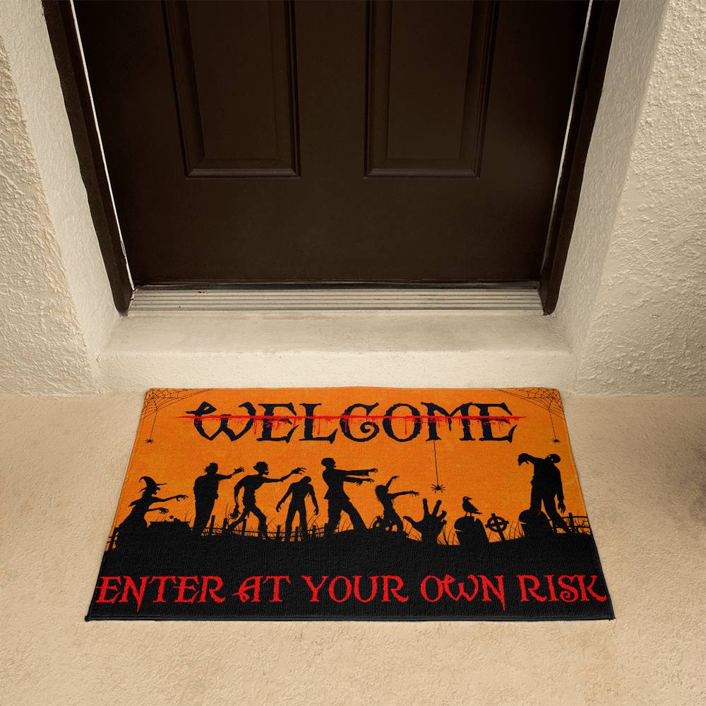 Spooktacular Entrance Halloween Door Mat-Enter at Your Own Risk