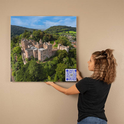Dunster Castle, Somerset England, Aerial View, Gallery Wrapped Canvas - YERTIZZ.COM