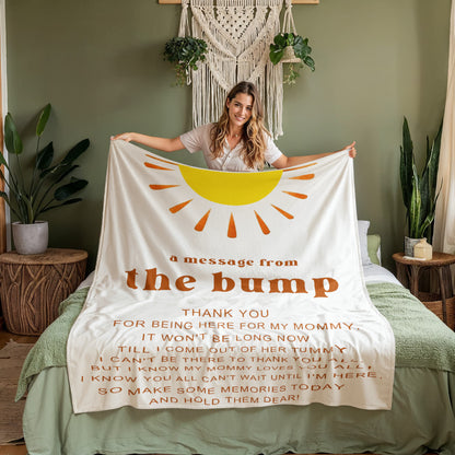 Baby Bump Blanket – The Perfect Pregnancy Gift for Expecting Moms, Ideal for Mother's Day