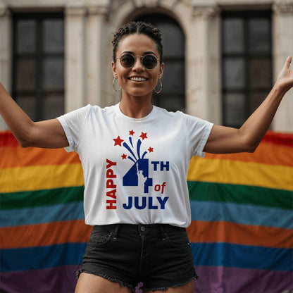 Happy 4th of July-Bella + Canvas 3001 Unisex-Jersey Tee Front Print - YERTIZZ.COM