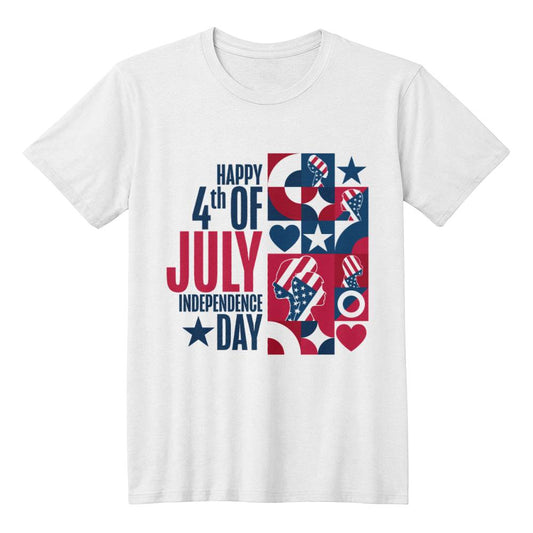 Happy Independence Day-Bella + Canvas 3001 Unisex-Jersey Tee Front Print