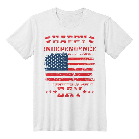 Happy Independence-Bella + Canvas 3001 Unisex-Jersey Tee Front Print