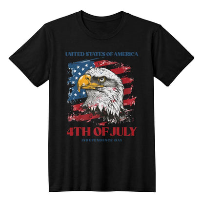 4th July Eagle-Bella + Canvas 3001 Unisex-Jersey Tee Front Print - YERTIZZ.COM