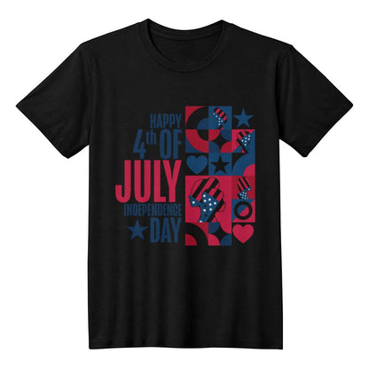 Happy Independence Day-Bella + Canvas 3001 Unisex-Jersey Tee Front Print - YERTIZZ.COM