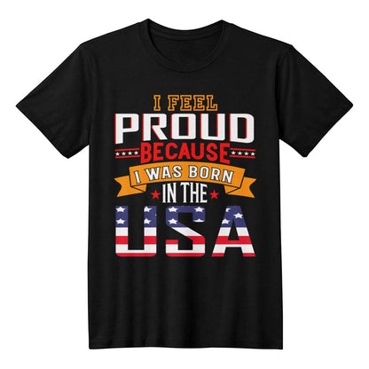 I Was Born USA-Bella + Canvas 3001 Unisex-Jersey Tee Front Print - YERTIZZ.COM