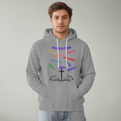 Faith, Bible, Bella Canvas 3719 Pullover Fleece Hoodie