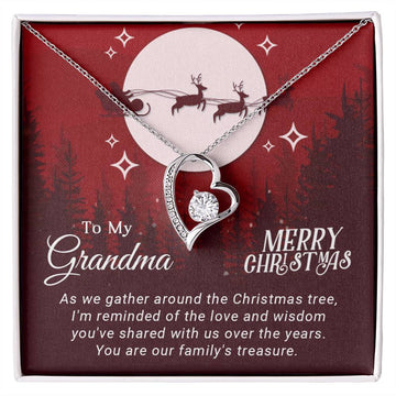 To My Grandma - Family's Treasure - Christmas Gift - Forever Love Necklace