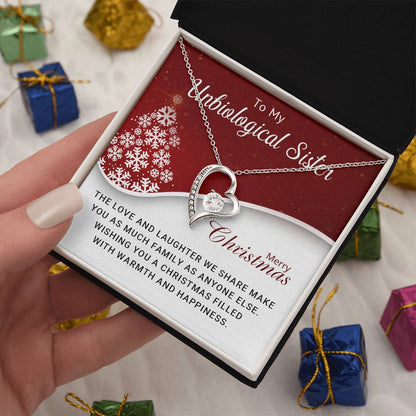 To My Unbiological  Sister - Christmas Gift - Forever Love Necklace
