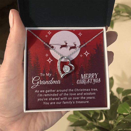 To My Grandma - Family's Treasure - Christmas Gift - Forever Love Necklace