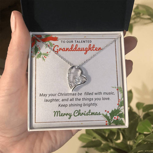 To Our Talented Granddaughter - Brightly - Christmas Gift - Forever Love Necklace