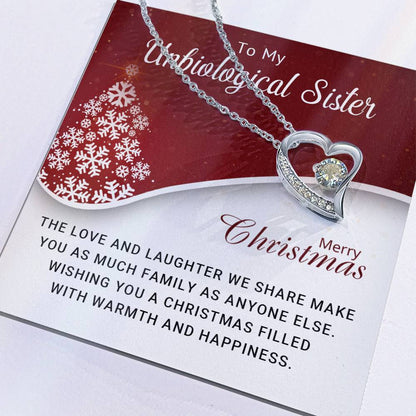 To My Unbiological  Sister - Christmas Gift - Forever Love Necklace