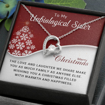 To My Unbiological  Sister - Christmas Gift - Forever Love Necklace