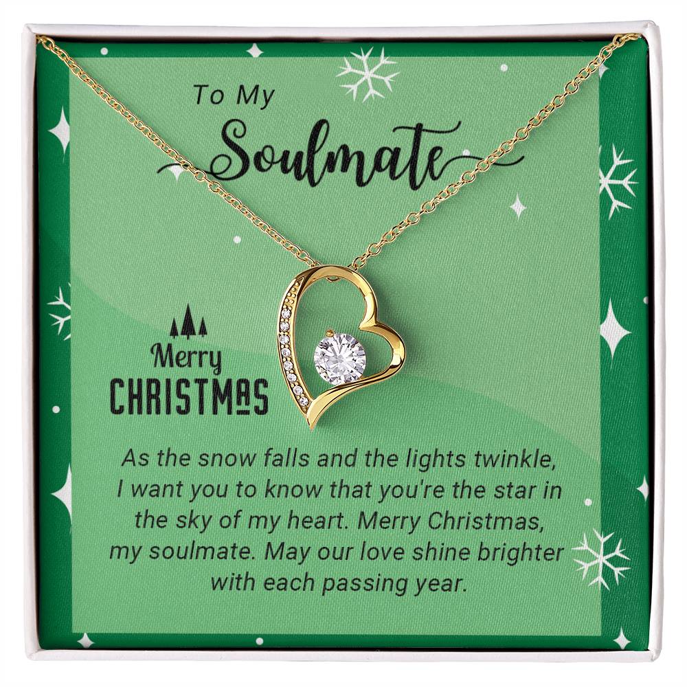 To My Soulmate - My Heart - Christmas Gift - Forever Love Necklace