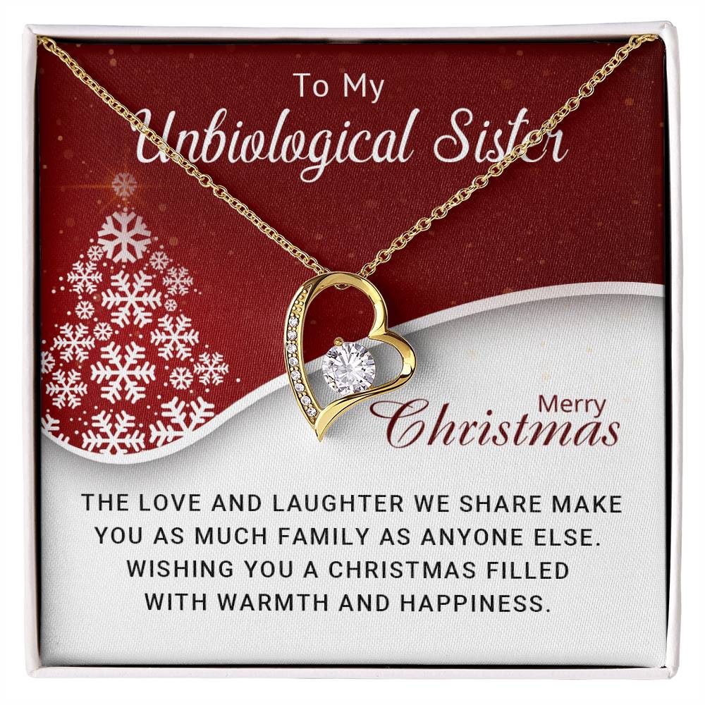 To My Unbiological  Sister - Christmas Gift - Forever Love Necklace