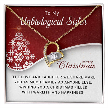 To My Unbiological  Sister - Christmas Gift - Forever Love Necklace