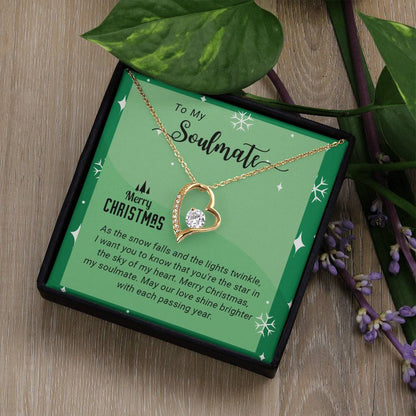 To My Soulmate - My Heart - Christmas Gift - Forever Love Necklace