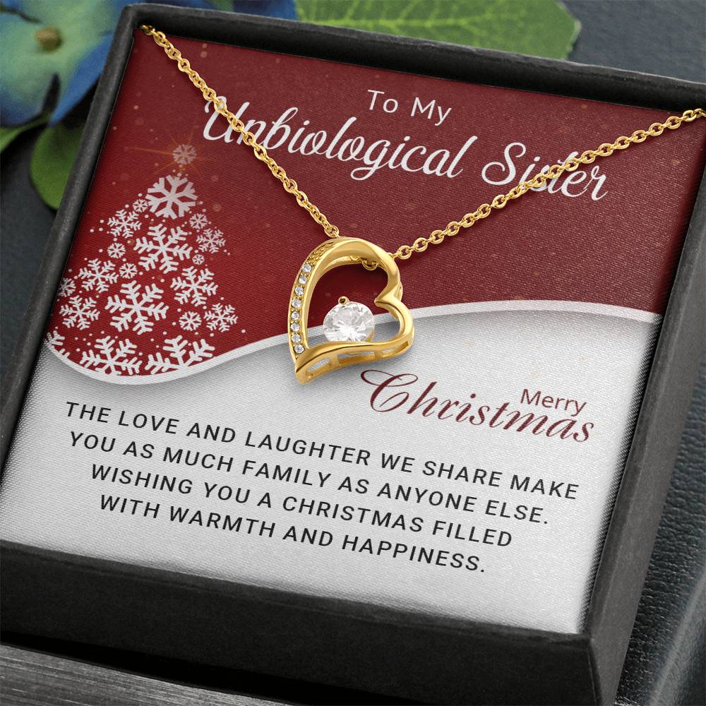 To My Unbiological  Sister - Christmas Gift - Forever Love Necklace