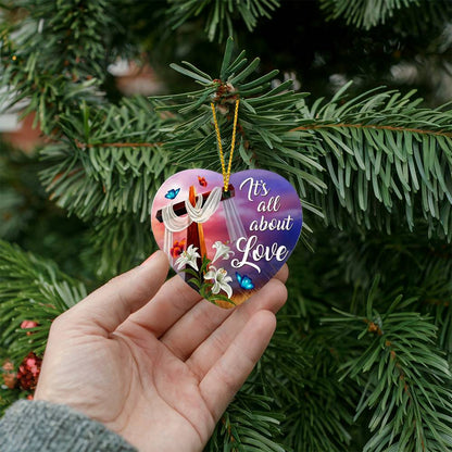 Heart Shaped Christmas Ornament, Tree Decoration, Friends, Family Gifts