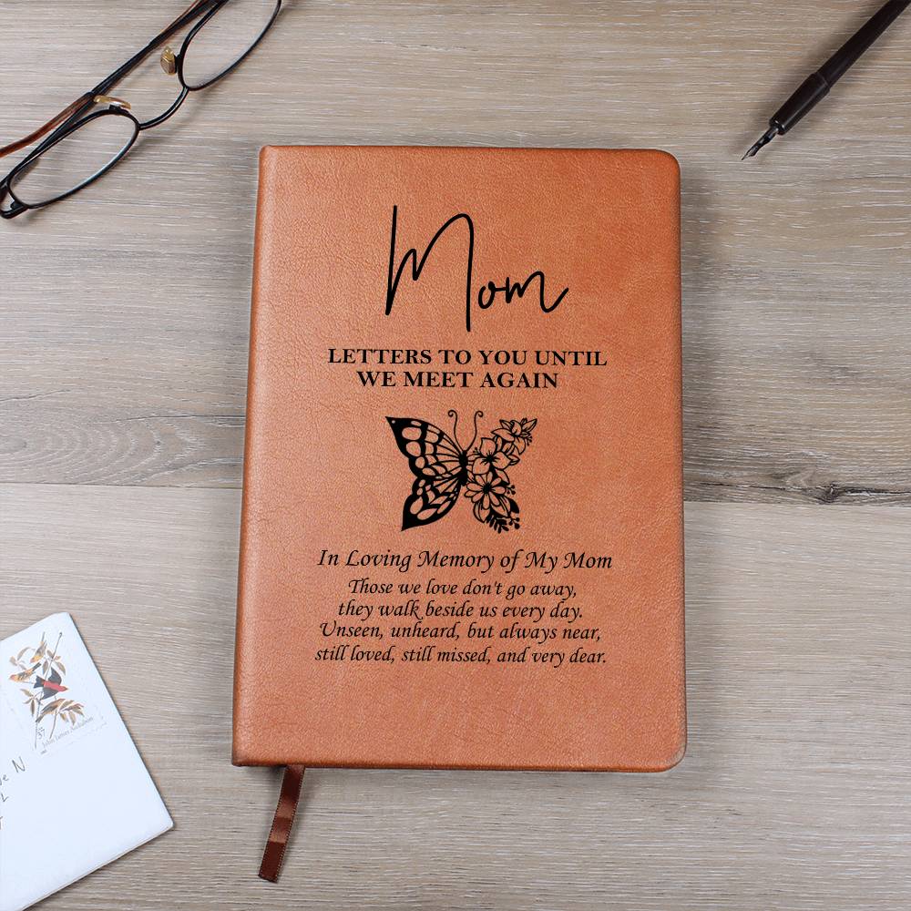 Mom, Letters To You Until We Meet Again, Vegan Leather Graphic Journal