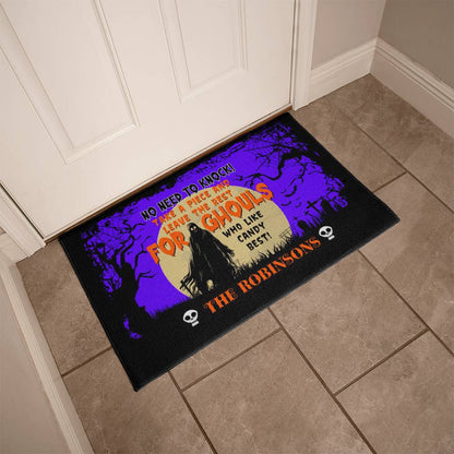 Custom No Need To Knock  – Spooky Halloween Entryway Decor with Family Name