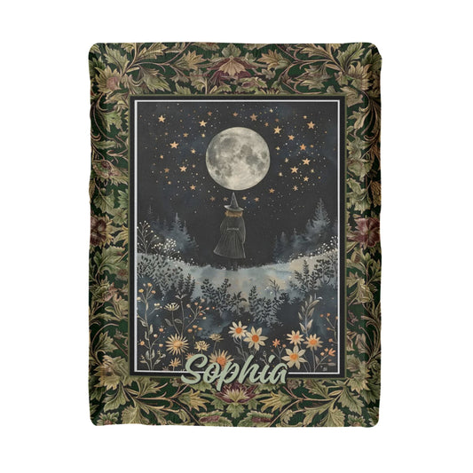 Witches Under the Moon Blanket – Mystical Halloween Starry Night Throw !