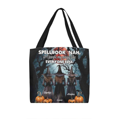 Halloween Witch Tote Bag – Funny Spellbook Quote !