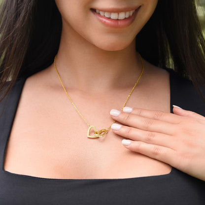 1 Interlocking Hearts Necklace-To Beautiful Daughter Love Dad