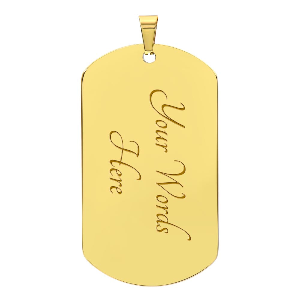 To My Son, A Gift From Mom, Dog Tag Necklace with Engraving