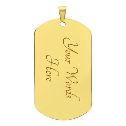 To My Son, A Gift From Mom, Dog Tag Necklace with Engraving