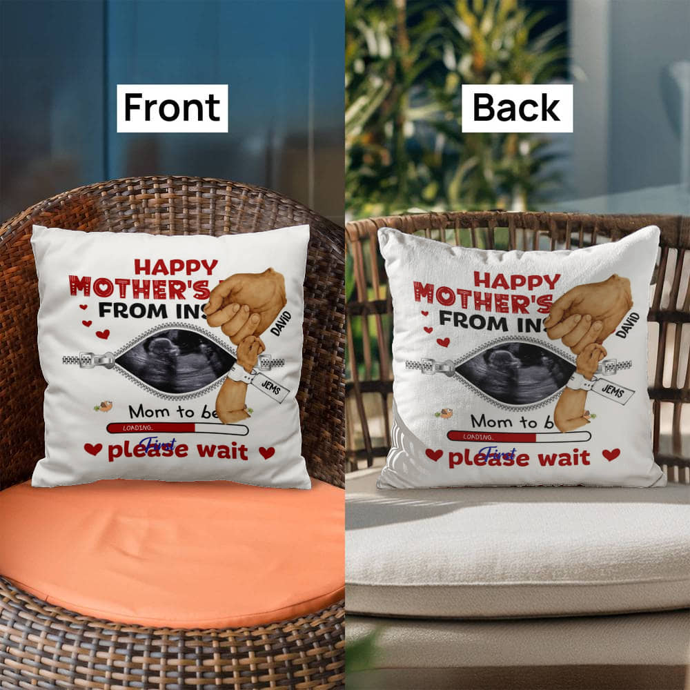Pillow x 1 Happy Mothers Day From Inside Copy Personalized Happy First Father's Day From Baby Pillow !!