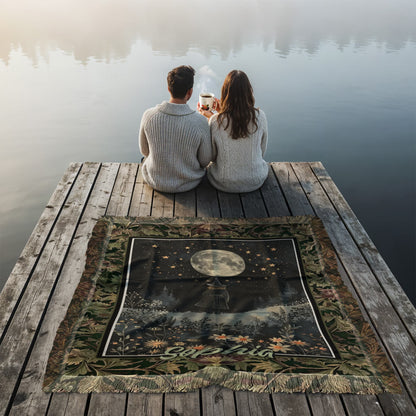 Witches Under the Moon Blanket – Mystical Halloween Starry Night Throw !