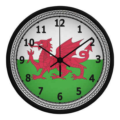 Welsh Dragon-Wooden Frame 10inch Wall Clock