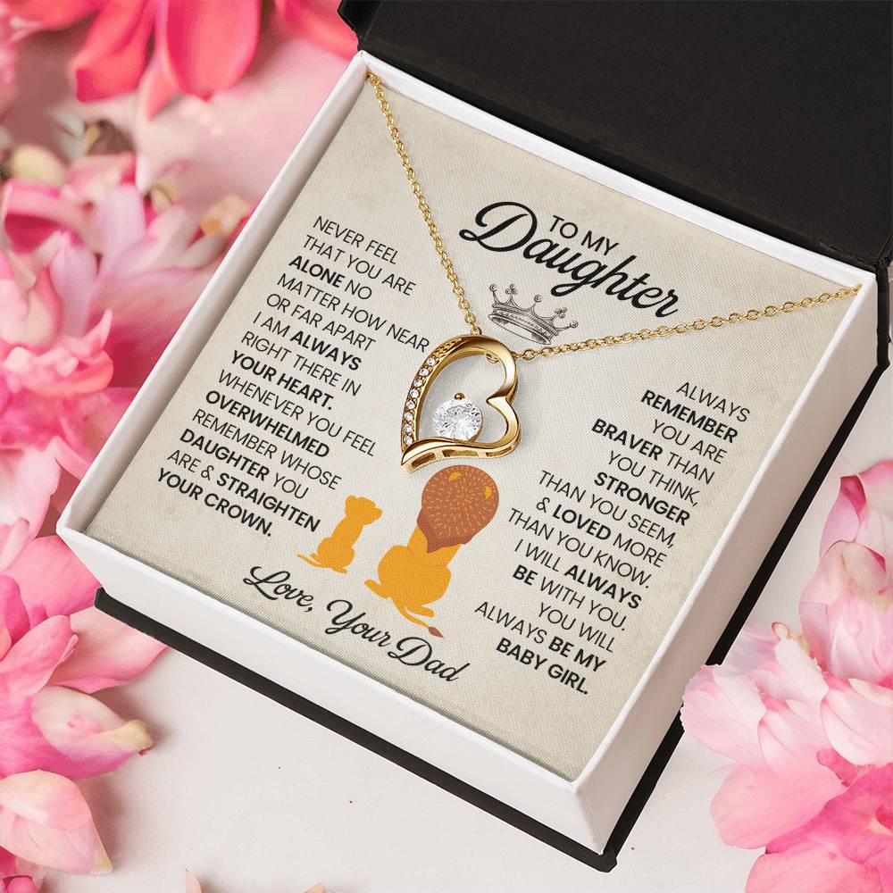 forever love necklace for daughter from dad