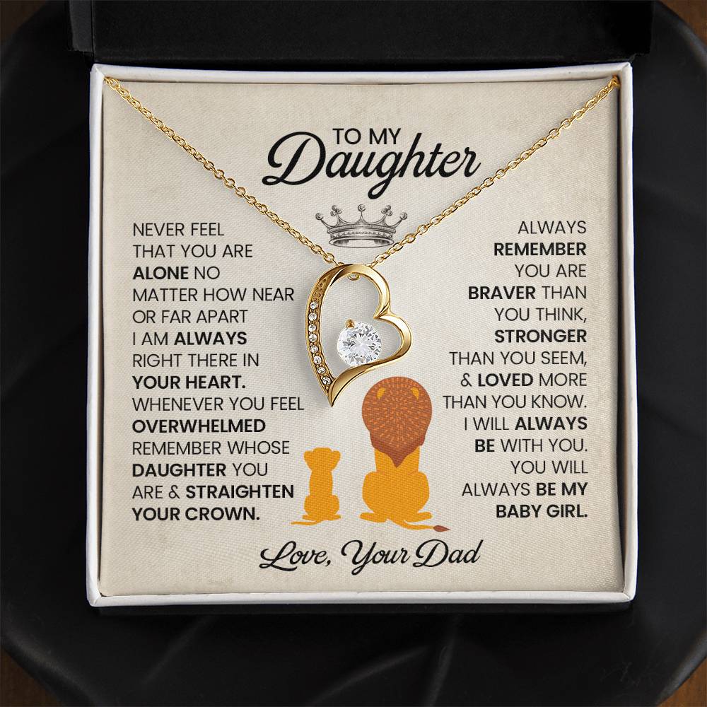 forever love necklace for daughter from dad