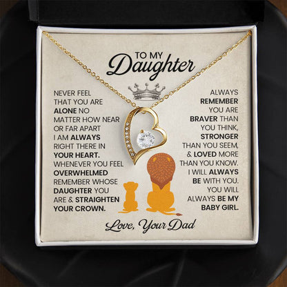 forever love necklace for daughter from dad