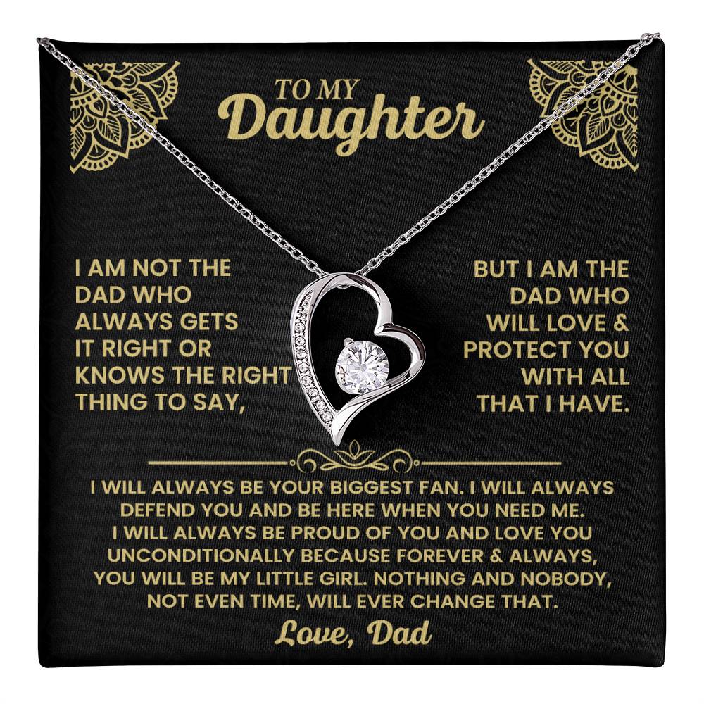 heart pendant jewelry from father to daughter