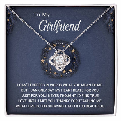 love knot necklace for girlfriend romantic gift
