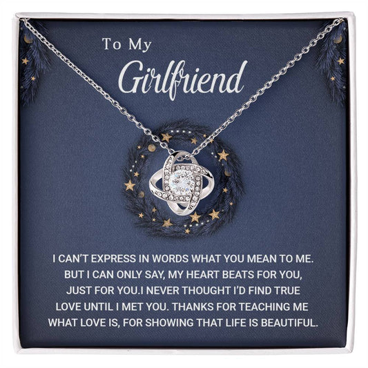 love knot necklace for girlfriend romantic gift
