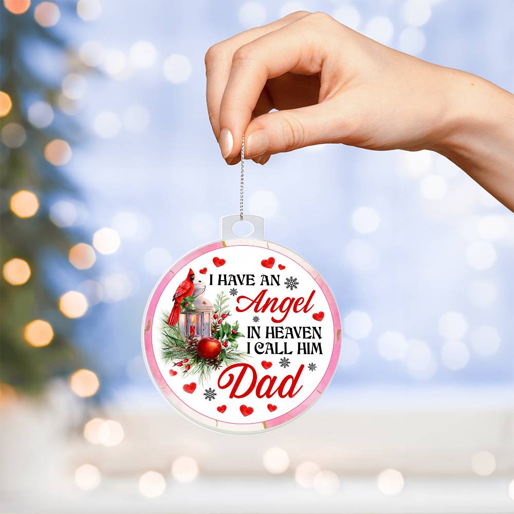 remembrance ornament i have an angel in heaven i call him dad
