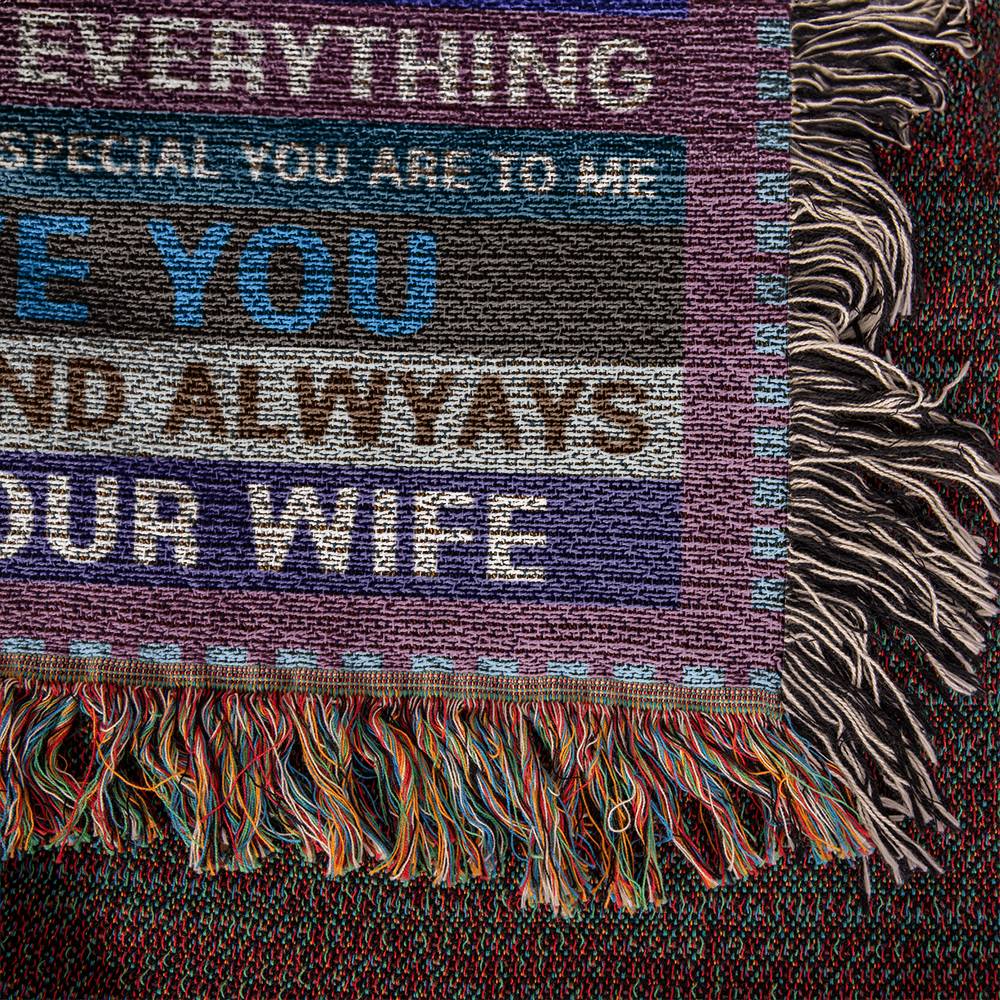 sentimental woven throw for him
