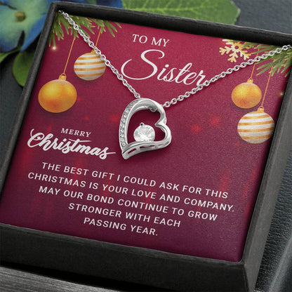 to my sister forever love necklace family gift