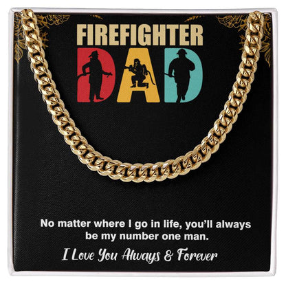 Cuban Linked Chain, Gift, Jewelry, Father, Firefighter, Dad
